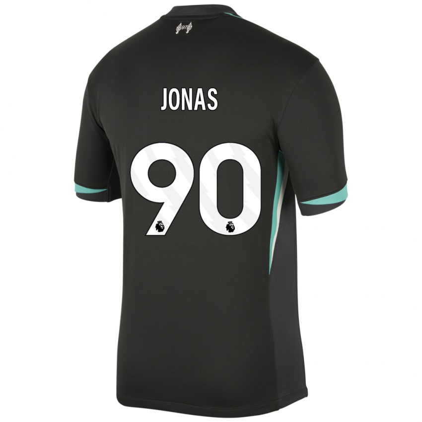 Homem Camisola Lee Jonas #90 Preto Antracite Branco Alternativa 2024/25 Camisa