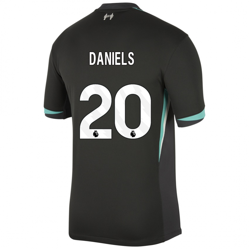 Homem Camisola Yana Daniels #20 Preto Antracite Branco Alternativa 2024/25 Camisa