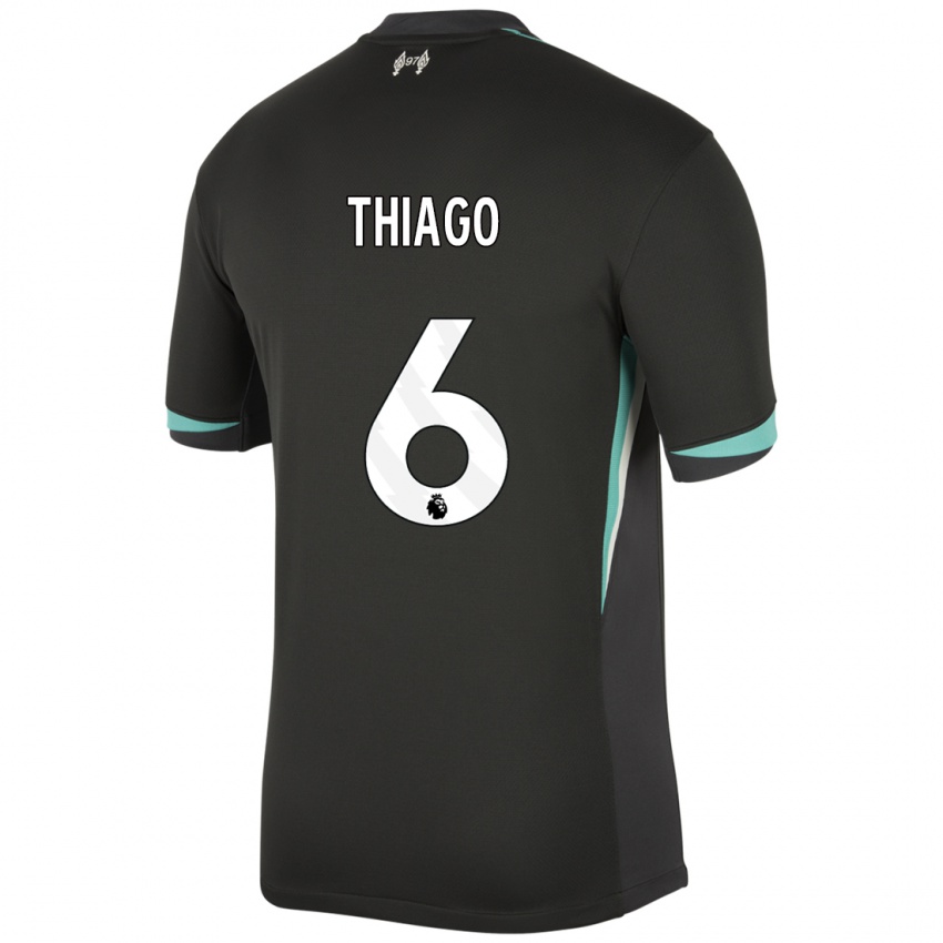 Homem Camisola Thiago #6 Preto Antracite Branco Alternativa 2024/25 Camisa