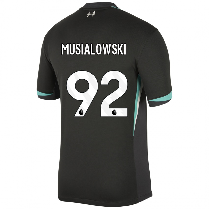 Homem Camisola Mateusz Musialowski #92 Preto Antracite Branco Alternativa 2024/25 Camisa