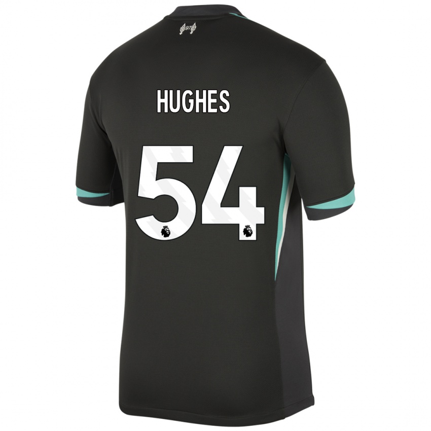 Homem Camisola Liam Hughes #54 Preto Antracite Branco Alternativa 2024/25 Camisa