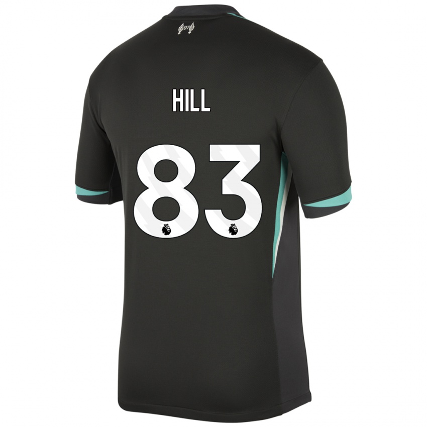 Homem Camisola Thomas Hill #83 Preto Antracite Branco Alternativa 2024/25 Camisa