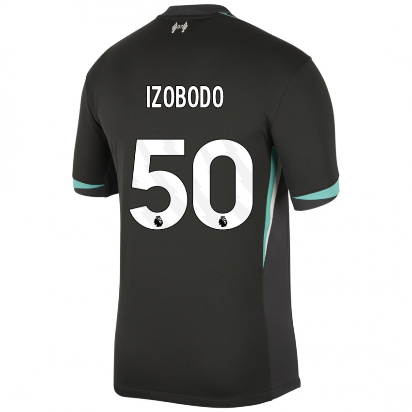 Homem Camisola Elijah Izobodo John #50 Preto Antracite Branco Alternativa 2024/25 Camisa