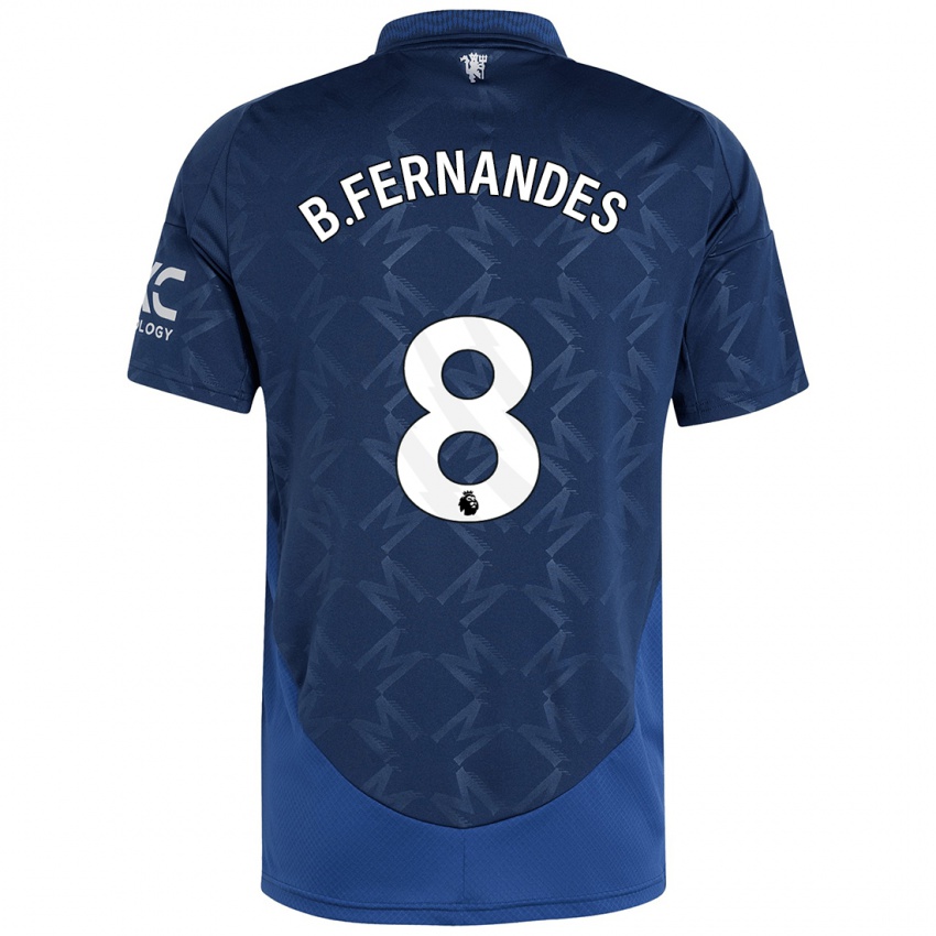 Homem Camisola Bruno Fernandes #8 Índigo Alternativa 2024/25 Camisa