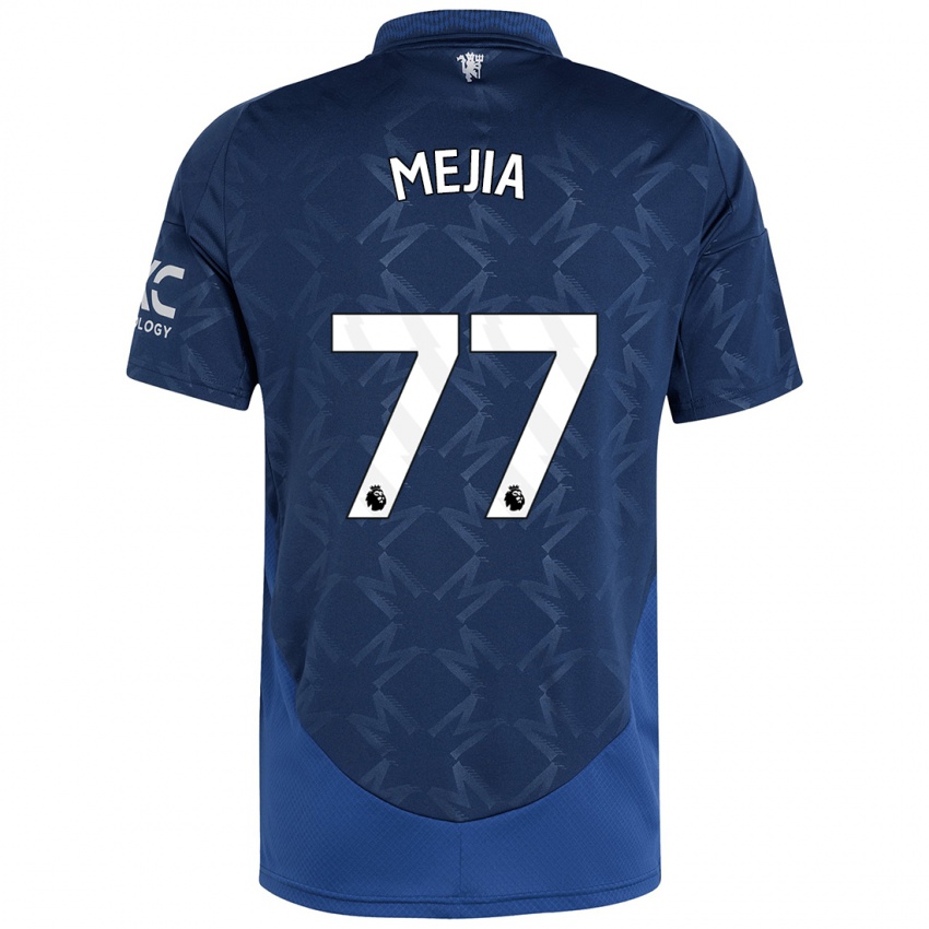 Homem Camisola Mateo Mejia #77 Índigo Alternativa 2024/25 Camisa