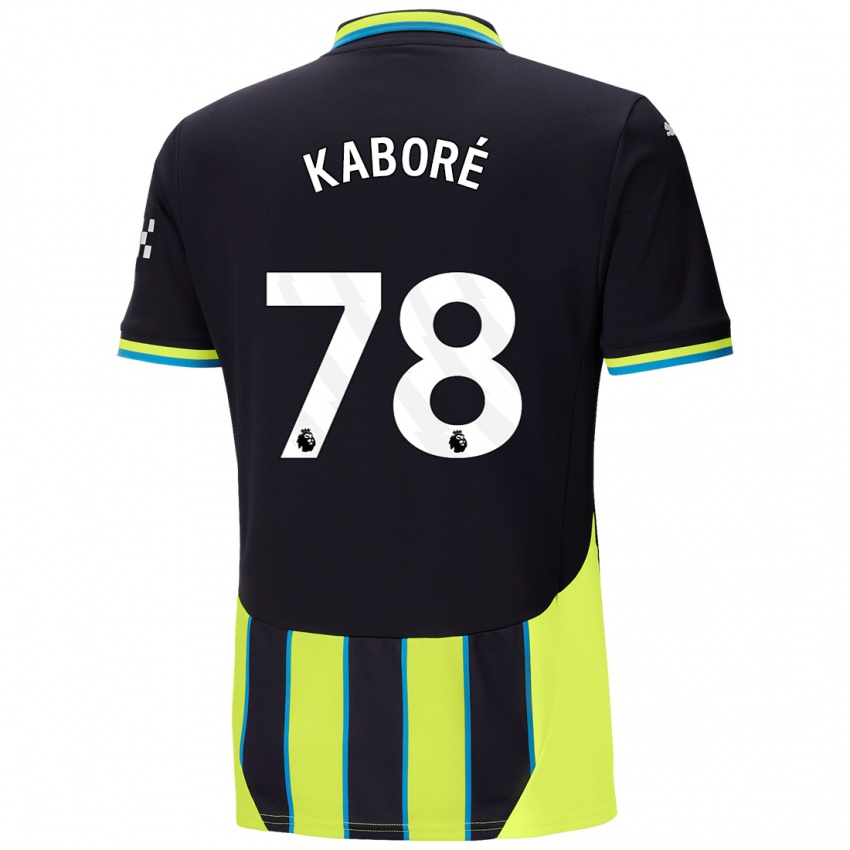 Homem Camisola Issa Kabore #78 Azul Amarelo Alternativa 2024/25 Camisa