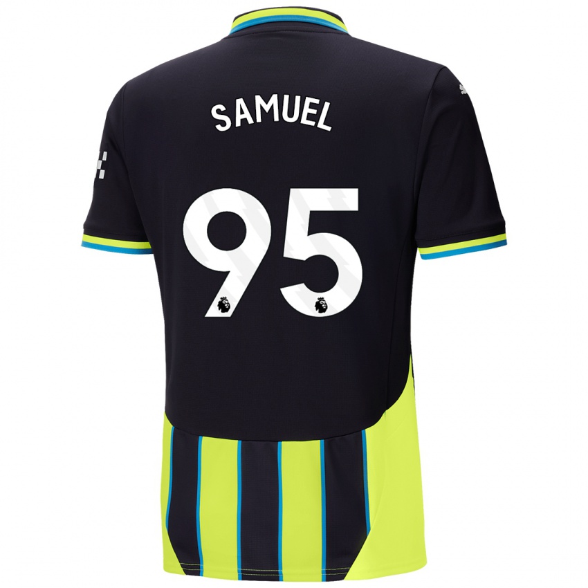 Homem Camisola Lakyle Samuel #95 Azul Amarelo Alternativa 2024/25 Camisa