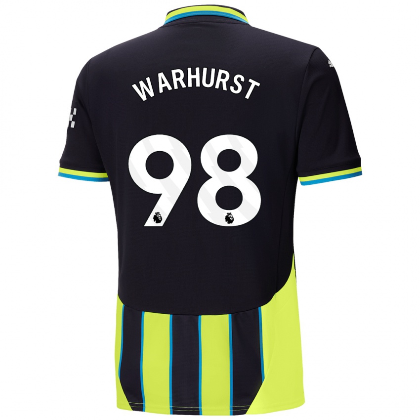 Homem Camisola Matthew Warhurst #98 Azul Amarelo Alternativa 2024/25 Camisa