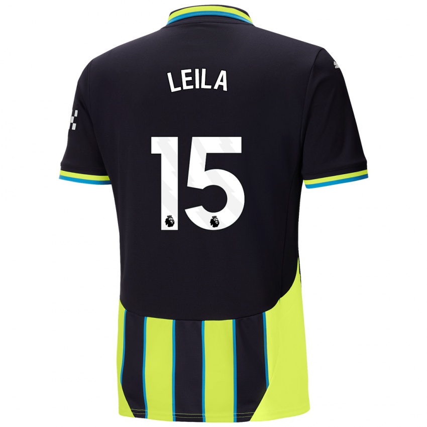 Homem Camisola Leila Ouahabi #15 Azul Amarelo Alternativa 2024/25 Camisa