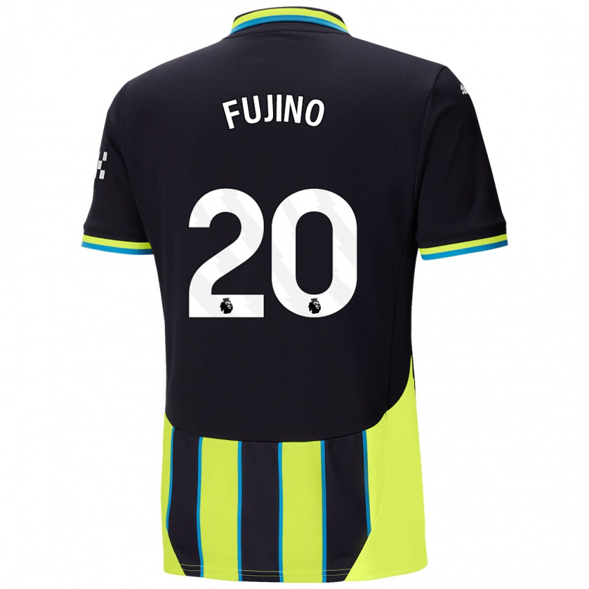 Homem Camisola Aoba Fujino #20 Azul Amarelo Alternativa 2024/25 Camisa