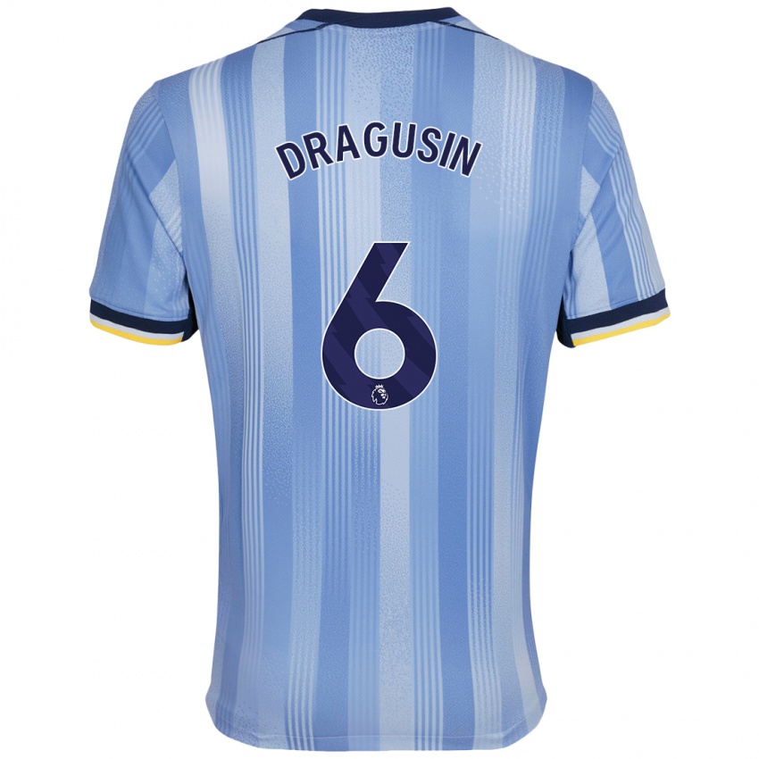 Homem Camisola Radu Drăgușin #6 Azul Claro Alternativa 2024/25 Camisa