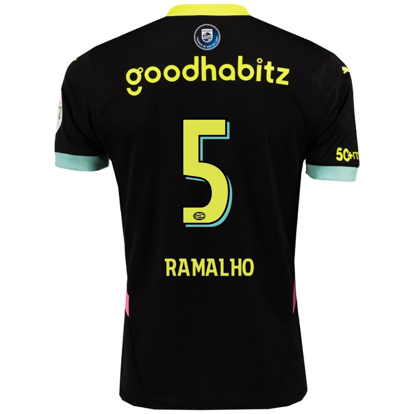 Homem Camisola Andre Ramalho #5 Amarelo Preto Alternativa 2024/25 Camisa