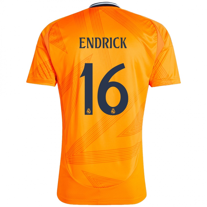 Homem Camisola Endrick #16 Laranja Alternativa 2024/25 Camisa