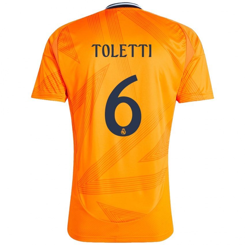 Homem Camisola Sandie Toletti #6 Laranja Alternativa 2024/25 Camisa