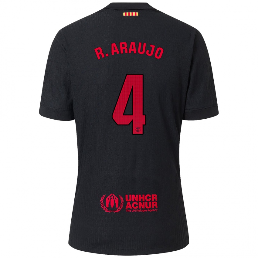 Homem Camisola Ronald Araujo #4 Vermelho Preto Alternativa 2024/25 Camisa