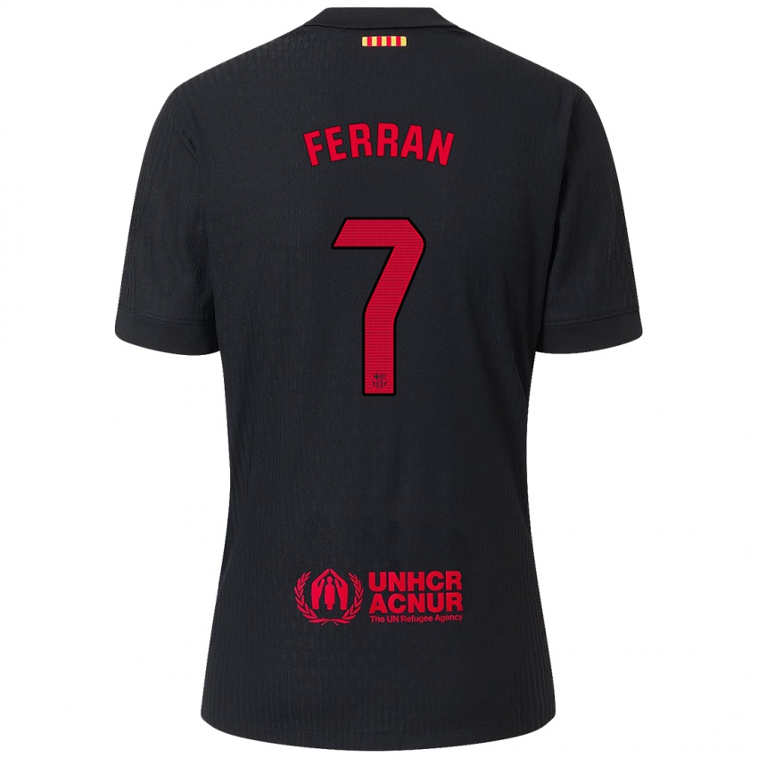 Homem Camisola Ferran Torres #7 Vermelho Preto Alternativa 2024/25 Camisa