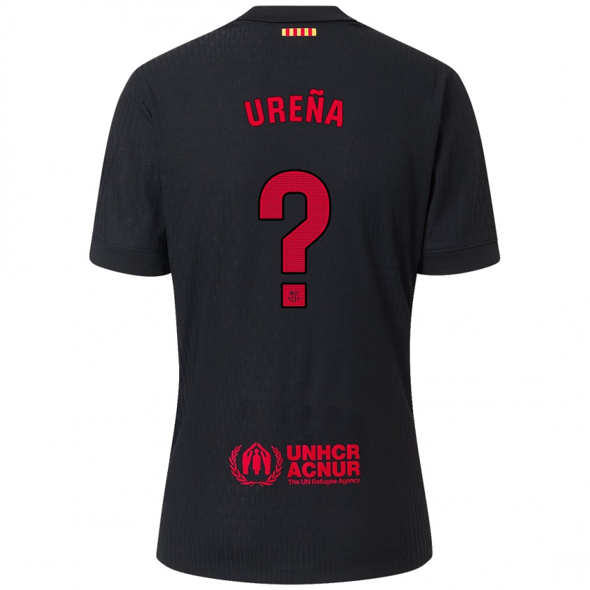 Homem Camisola Óscar Ureña #0 Vermelho Preto Alternativa 2024/25 Camisa