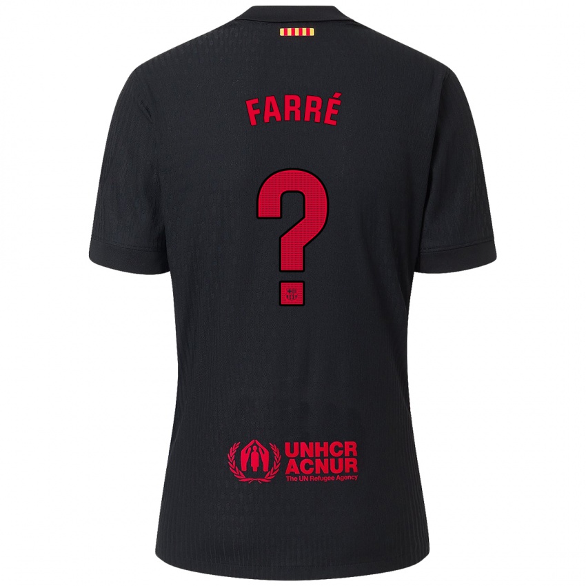 Homem Camisola Landry Farré #0 Vermelho Preto Alternativa 2024/25 Camisa