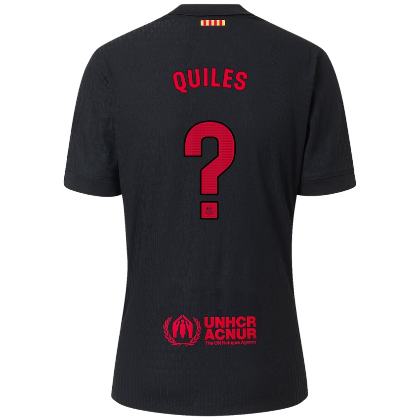 Homem Camisola Jan Quiles #0 Vermelho Preto Alternativa 2024/25 Camisa