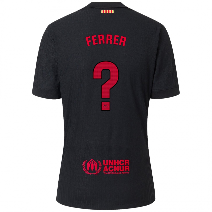 Homem Camisola Dani Ferrer #0 Vermelho Preto Alternativa 2024/25 Camisa