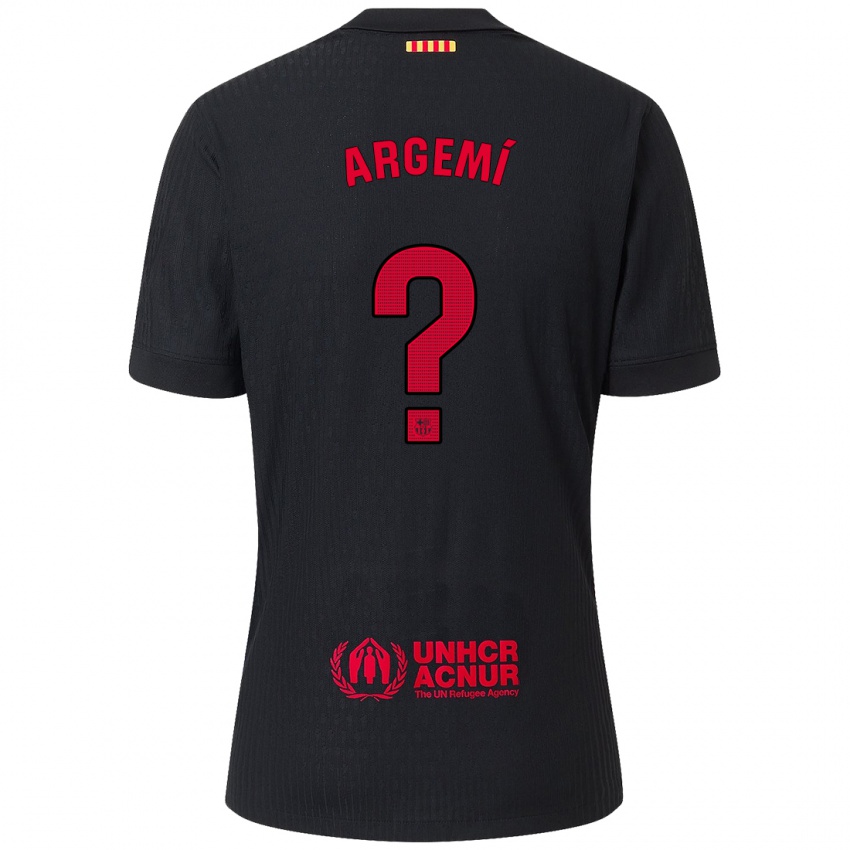 Homem Camisola Adam Argemí #0 Vermelho Preto Alternativa 2024/25 Camisa