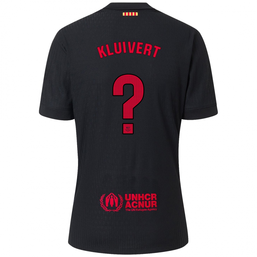 Homem Camisola Shane Kluivert #0 Vermelho Preto Alternativa 2024/25 Camisa