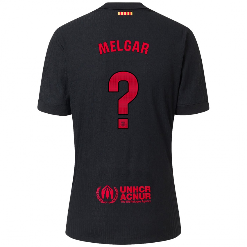 Homem Camisola Juanca Melgar #0 Vermelho Preto Alternativa 2024/25 Camisa