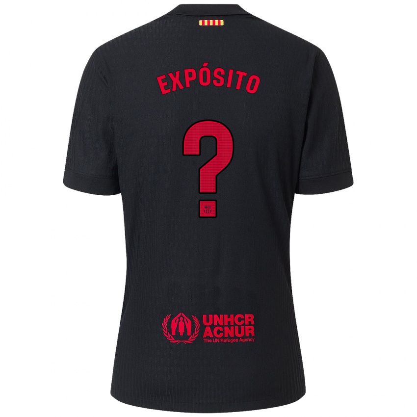 Homem Camisola Raúl Expósito #0 Vermelho Preto Alternativa 2024/25 Camisa