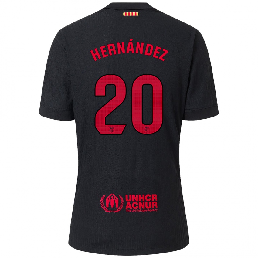 Homem Camisola Unai Hernández #20 Vermelho Preto Alternativa 2024/25 Camisa