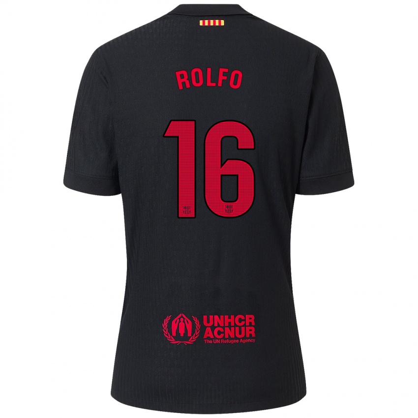 Homem Camisola Fridolina Rolfö #16 Vermelho Preto Alternativa 2024/25 Camisa