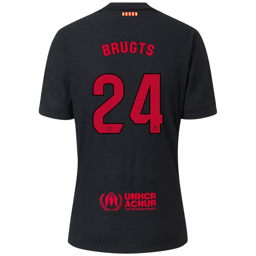 Homem Camisola Esmee Brugts #24 Vermelho Preto Alternativa 2024/25 Camisa