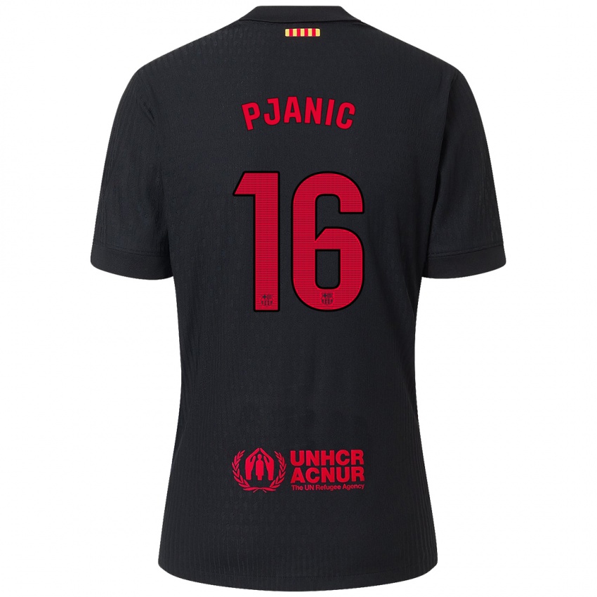 Homem Camisola Miralem Pjanic #16 Vermelho Preto Alternativa 2024/25 Camisa