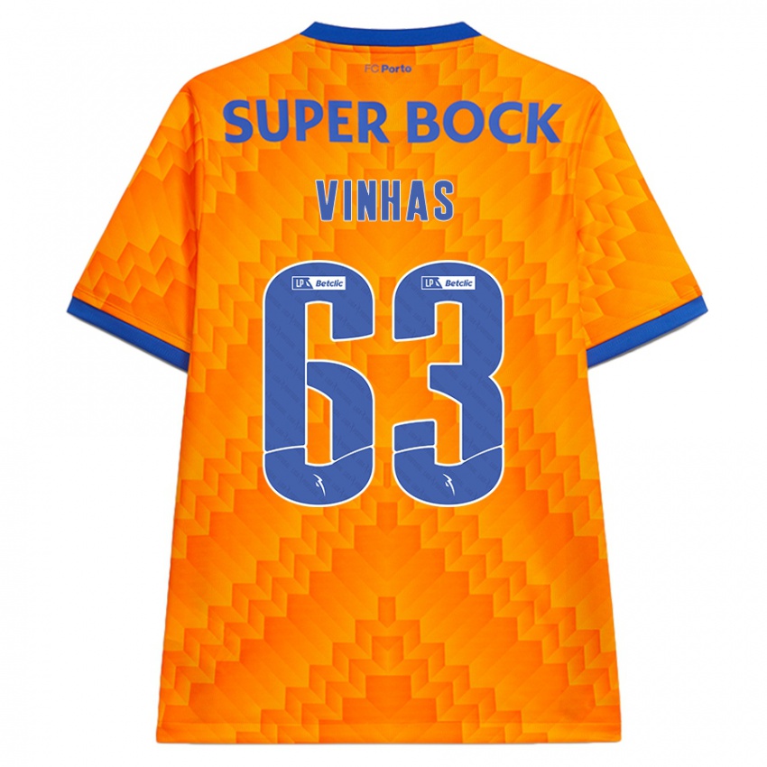 Homem Camisola David Vinhas #63 Laranja Alternativa 2024/25 Camisa