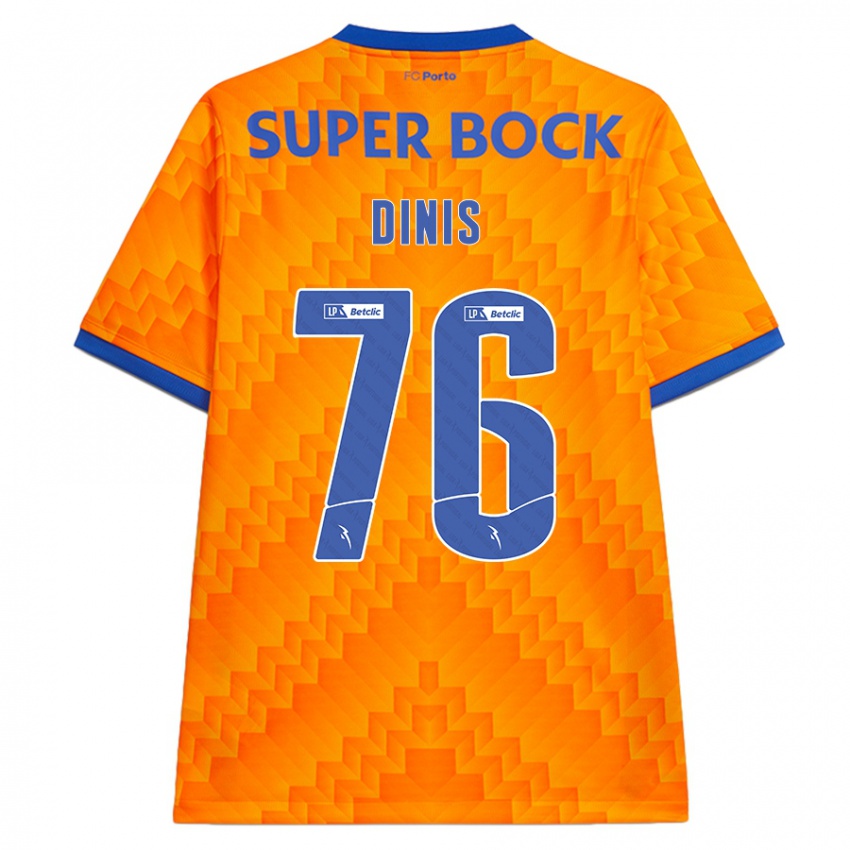 Homem Camisola Dinis #76 Laranja Alternativa 2024/25 Camisa