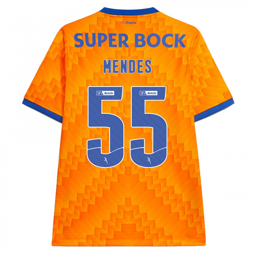 Homem Camisola Joao Mendes #55 Laranja Alternativa 2024/25 Camisa