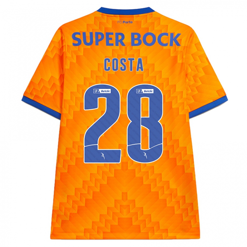 Homem Camisola Bruno Costa #28 Laranja Alternativa 2024/25 Camisa