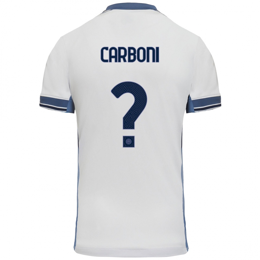 Homem Camisola Franco Carboni #0 Cinzento Branco Alternativa 2024/25 Camisa