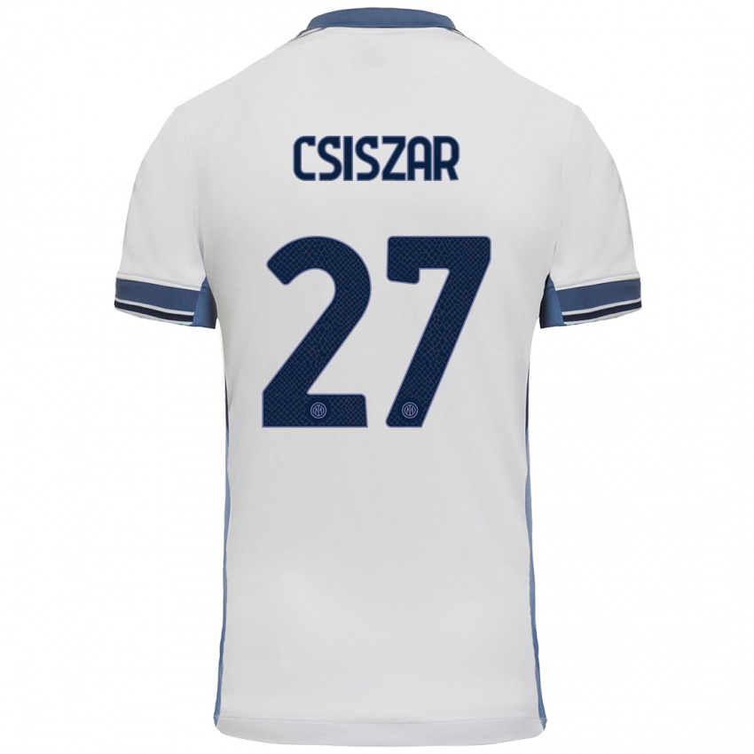 Homem Camisola Henrietta Csiszar #27 Cinzento Branco Alternativa 2024/25 Camisa