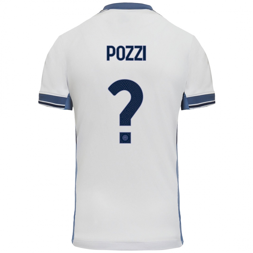 Homem Camisola Andrea Pozzi #0 Cinzento Branco Alternativa 2024/25 Camisa