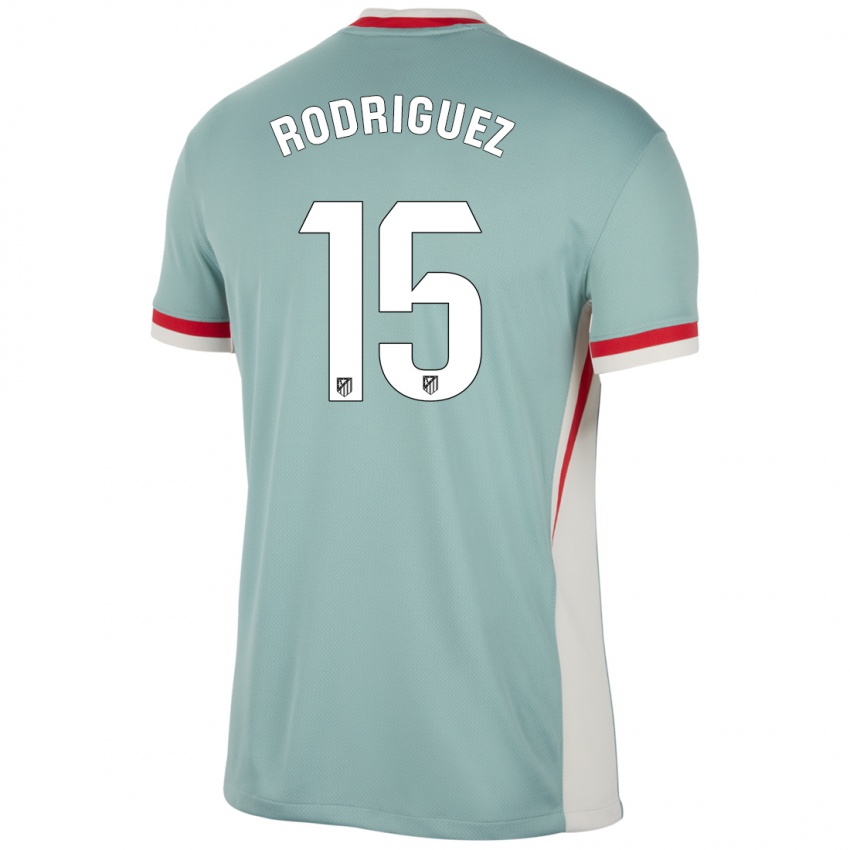 Homem Camisola Cinta Rodríguez #15 Blue Blue Light Bege Alternativa 2024/25 Camisa