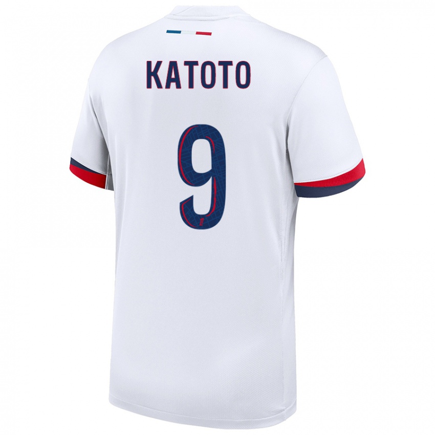 Homem Camisola Marie-Antoinette Katoto #9 Azul Branco Vermelho Alternativa 2024/25 Camisa