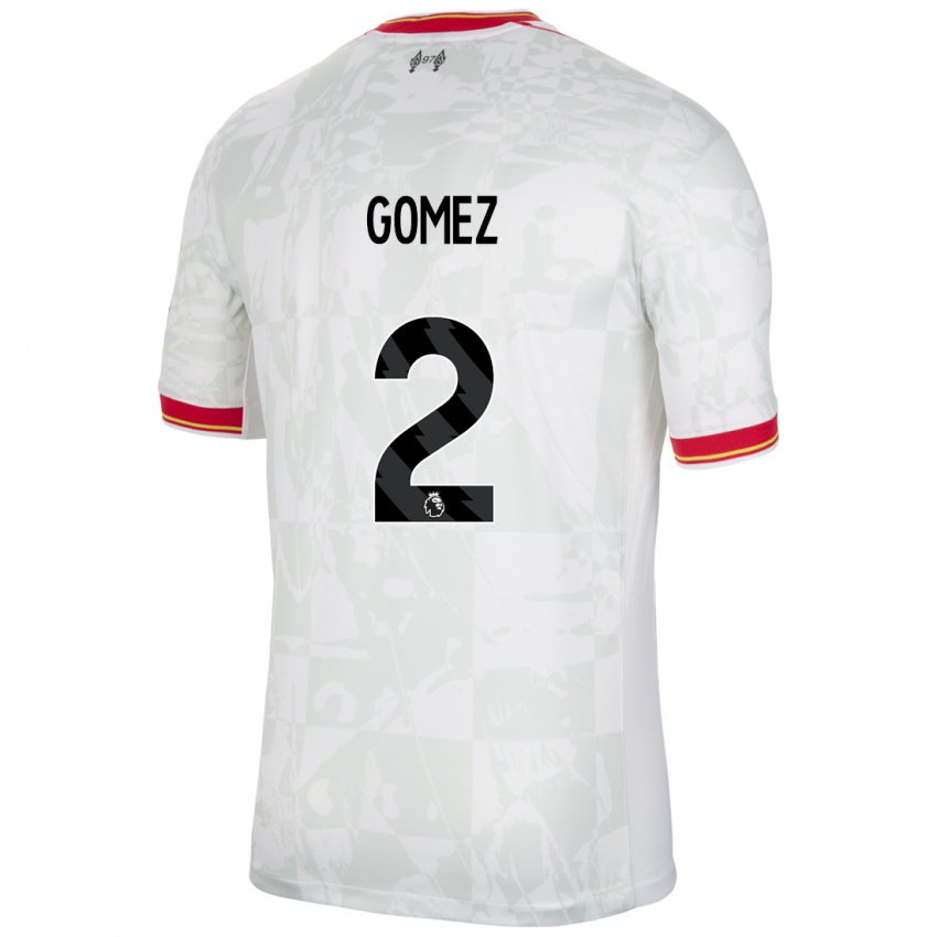 Homem Camisola Joe Gomez #2 Branco Vermelho Preto Terceiro 2024/25 Camisa