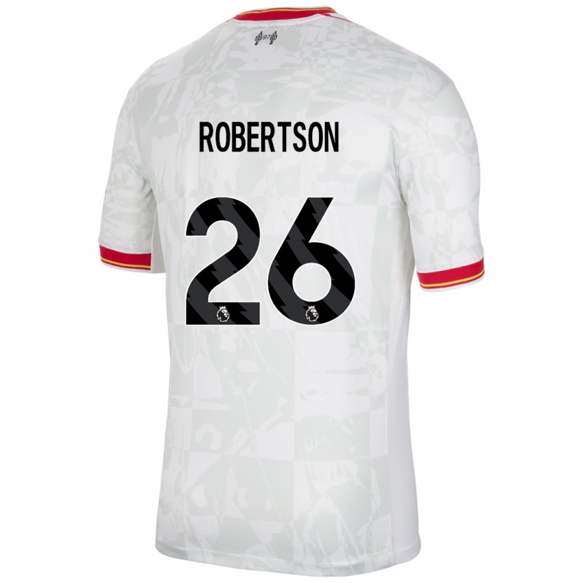 Homem Camisola Andrew Robertson #26 Branco Vermelho Preto Terceiro 2024/25 Camisa