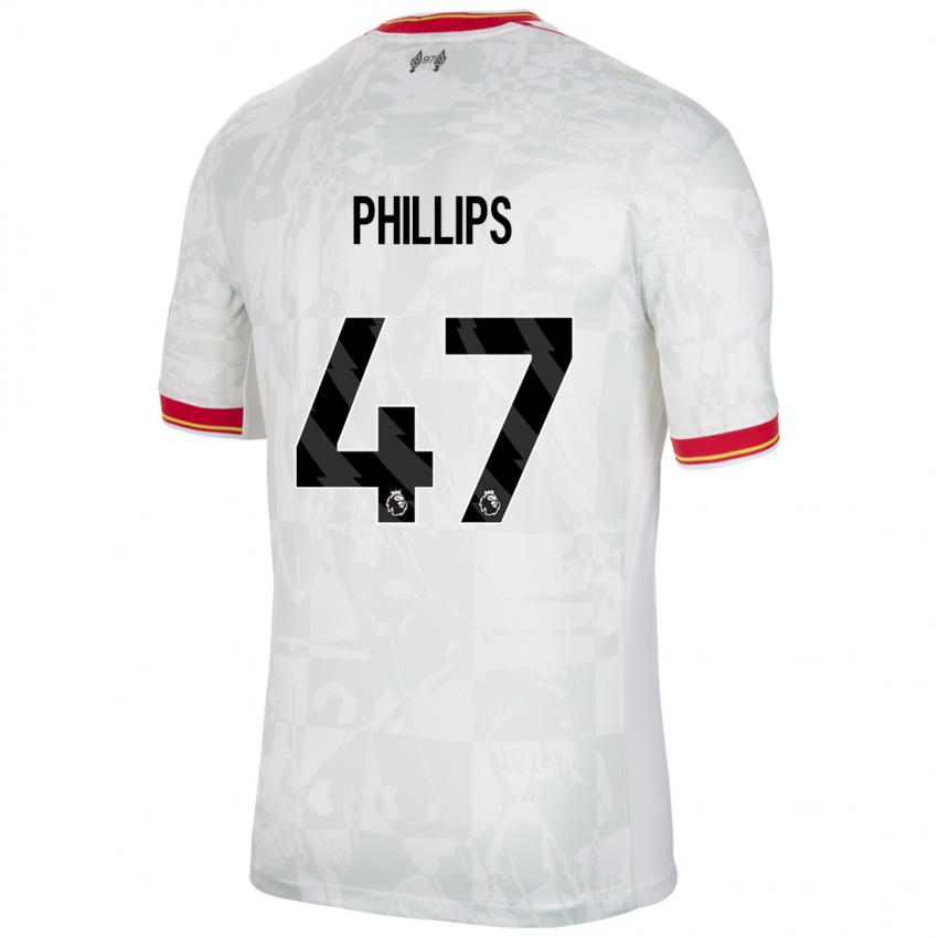 Homem Camisola Nathaniel Phillips #47 Branco Vermelho Preto Terceiro 2024/25 Camisa