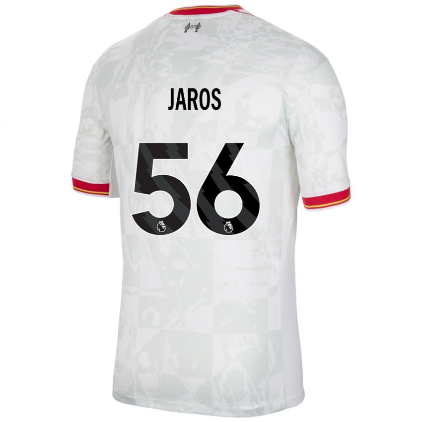 Homem Camisola Vitezslav Jaros #56 Branco Vermelho Preto Terceiro 2024/25 Camisa