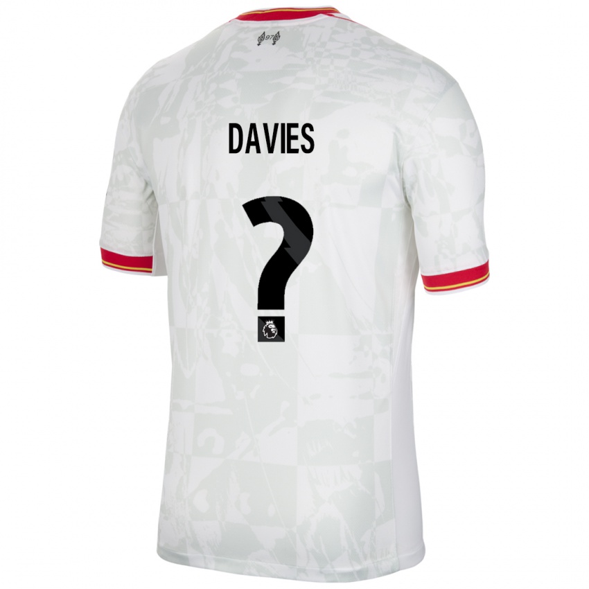 Homem Camisola Harvey Davies #0 Branco Vermelho Preto Terceiro 2024/25 Camisa