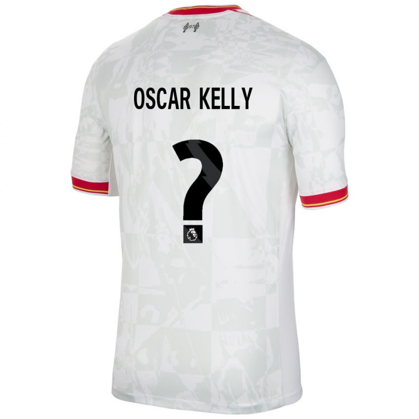 Homem Camisola Oscar Kelly #0 Branco Vermelho Preto Terceiro 2024/25 Camisa