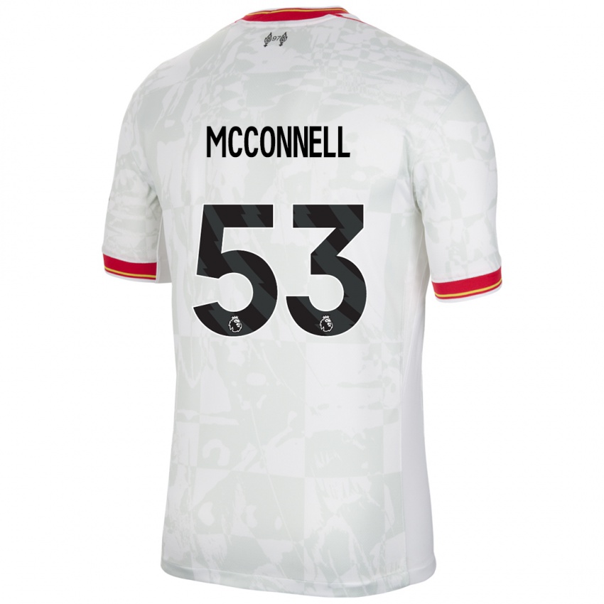 Homem Camisola James Mcconnell #53 Branco Vermelho Preto Terceiro 2024/25 Camisa