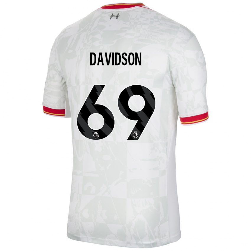 Homem Camisola Josh Davidson #69 Branco Vermelho Preto Terceiro 2024/25 Camisa