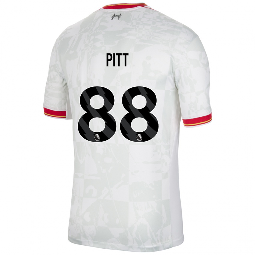 Homem Camisola Lucas Pitt #88 Branco Vermelho Preto Terceiro 2024/25 Camisa